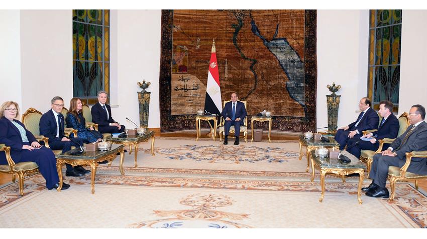 الرئيس عبد الفتاح السيسي يستقبل وزير الخارجية الأمريكي