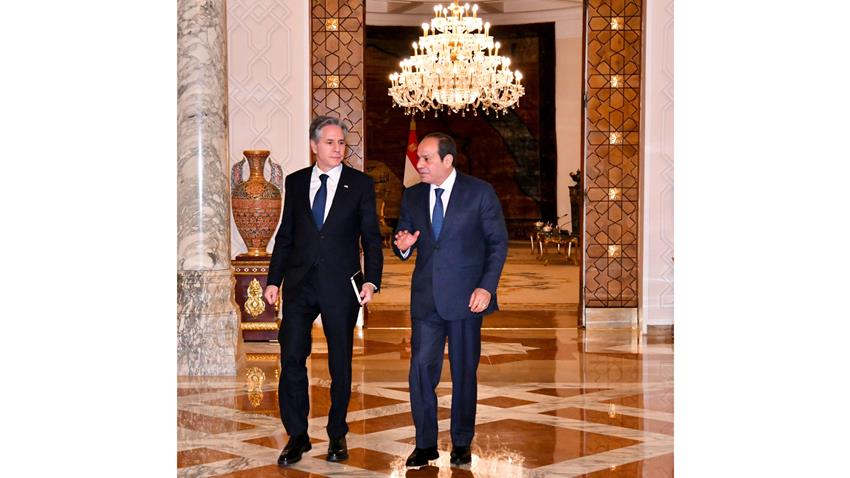 الرئيس عبد الفتاح السيسي يستقبل وزير الخارجية الأمريكي