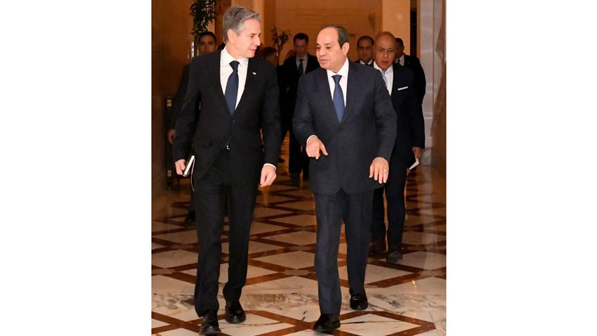 الرئيس عبد الفتاح السيسي يستقبل وزير الخارجية الأمريكي