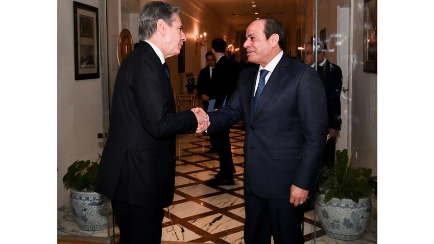 الرئيس عبد الفتاح السيسي يستقبل وزير الخارجية الأمريكي