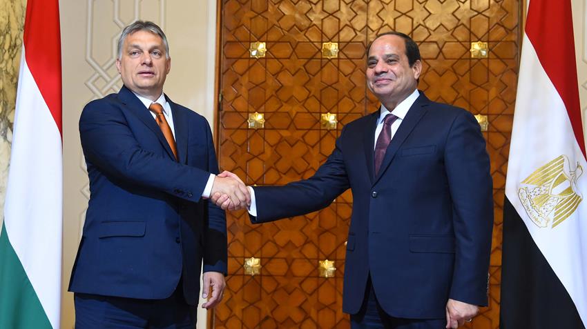 الرئيس عبد الفتاح السيسي يستقبل رئيس وزراء المجر