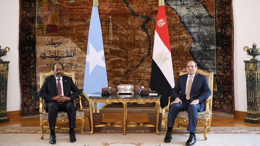President El-Sisi Meets the President of Somalia at Al-Ittihadiya Palace