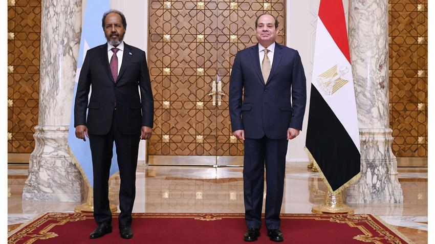 President El-Sisi Meets the President of Somalia at Al-Ittihadiya Palace