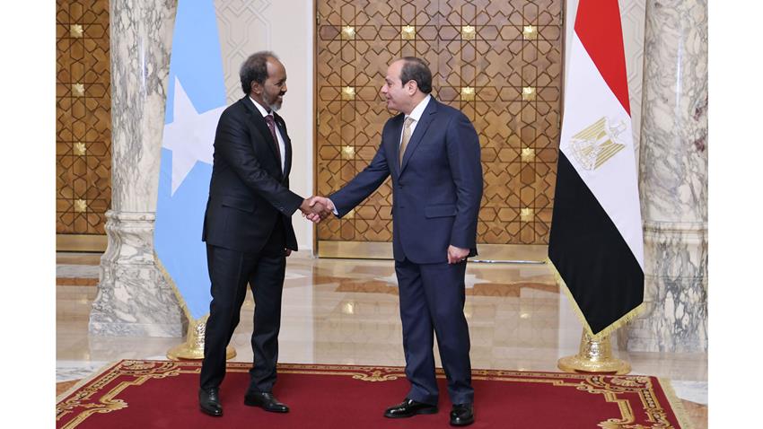 President El-Sisi Meets the President of Somalia at Al-Ittihadiya Palace