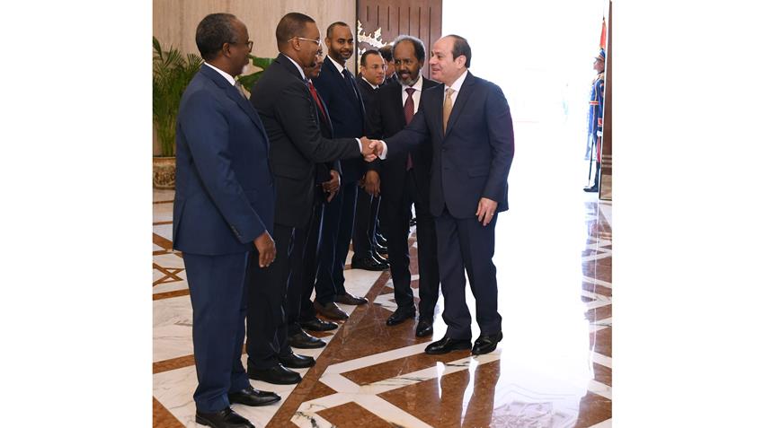 President El-Sisi Meets the President of Somalia at Al-Ittihadiya Palace