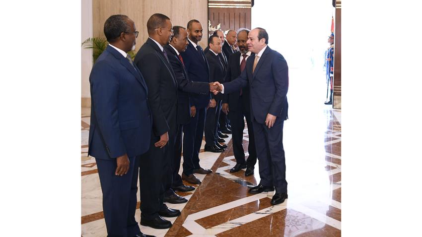 President El-Sisi Meets the President of Somalia at Al-Ittihadiya Palace