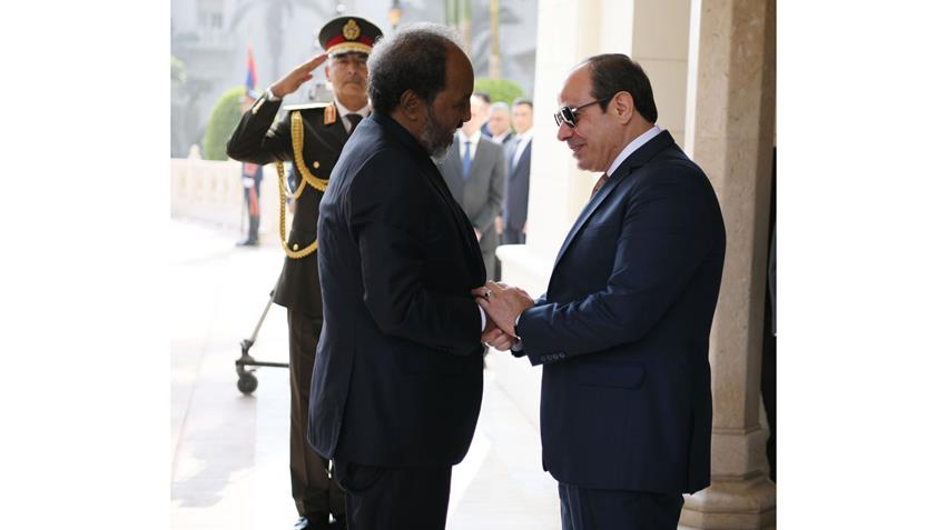 President El-Sisi Meets the President of Somalia at Al-Ittihadiya Palace