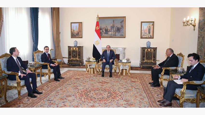الرئيس عبد الفتاح السيسي يستقبل وزير الخارجية الفرنسي