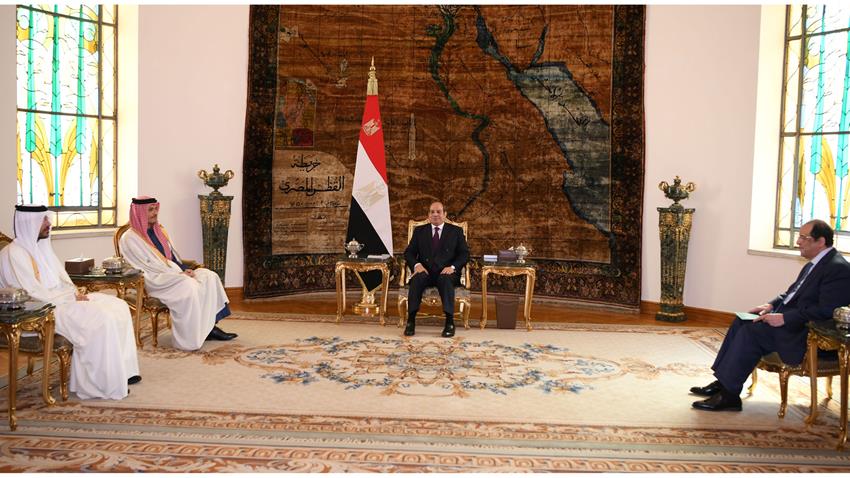 الرئيس عبد الفتاح السيسي يستقبل رئيس مجلس الوزراء وزير خارجية دولة قطر