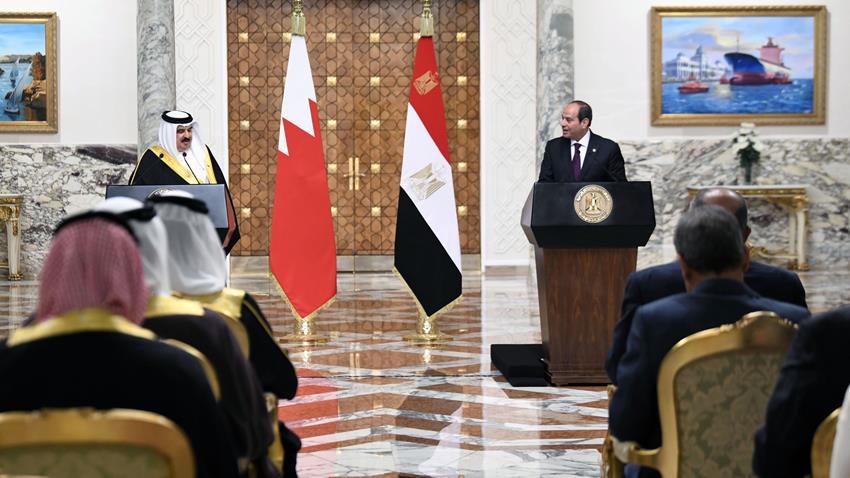 Discours du Président Al-Sissi lors de la conférence de presse tenue avec le Roi de Bahreïn