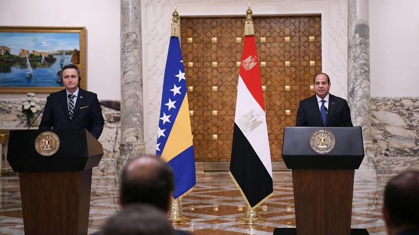 Discours du Président Abdel Fattah El-Sisi lors de la conférence de presse conjointe avec le Président de la Présidence de Bosnie-Herzégovine