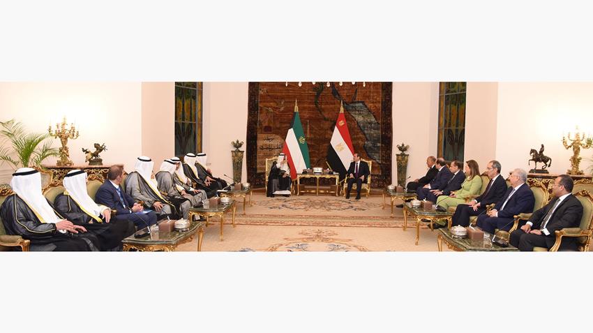 الرئيس عبد الفتاح السيسي يستقبل أمير دولة الكويت بقصر الاتحادية
