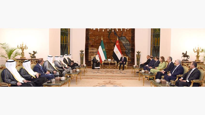 الرئيس عبد الفتاح السيسي يستقبل أمير دولة الكويت بقصر الاتحادية