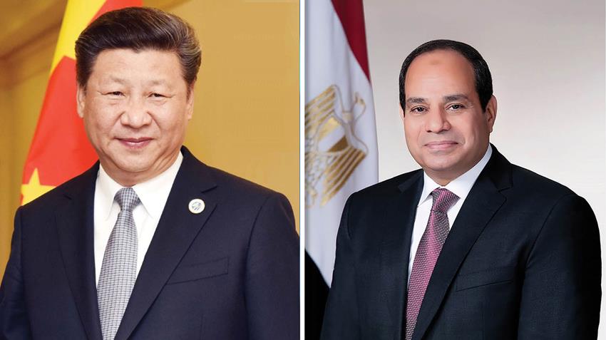 الرئيس عبد الفتاح السيسي يعقد مباحثات مع الرئيس الصيني