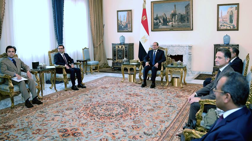 الرئيس عبد الفتاح السيسي يستقبل وزير الخارجية الفرنسي