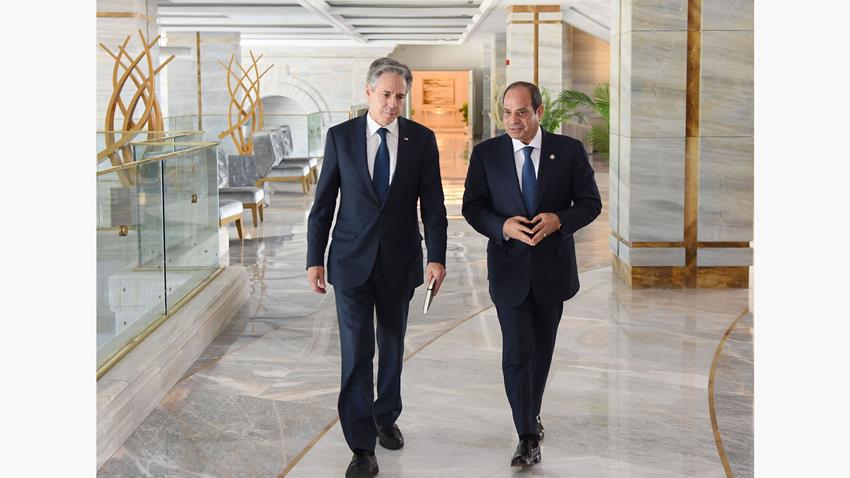 الرئيس عبد الفتاح السيسي يستقبل وزير الخارجية الأمريكي