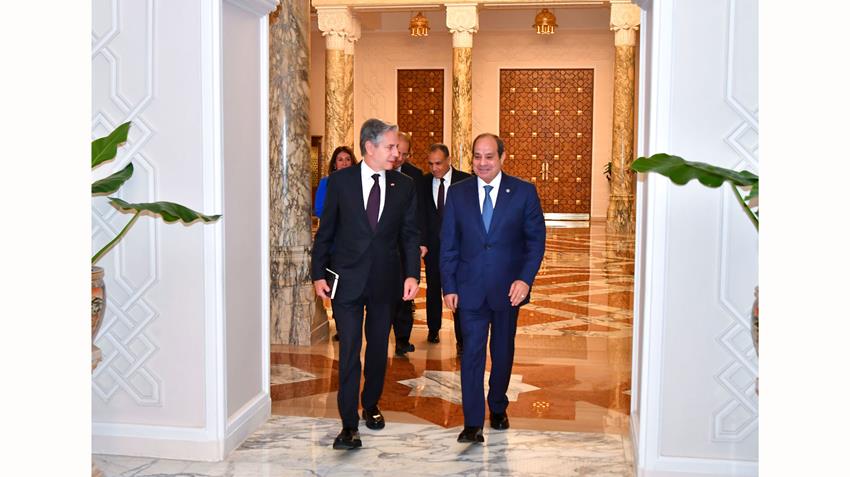 الرئيس عبد الفتاح السيسي يستقبل وزير الخارجية الأمريكي