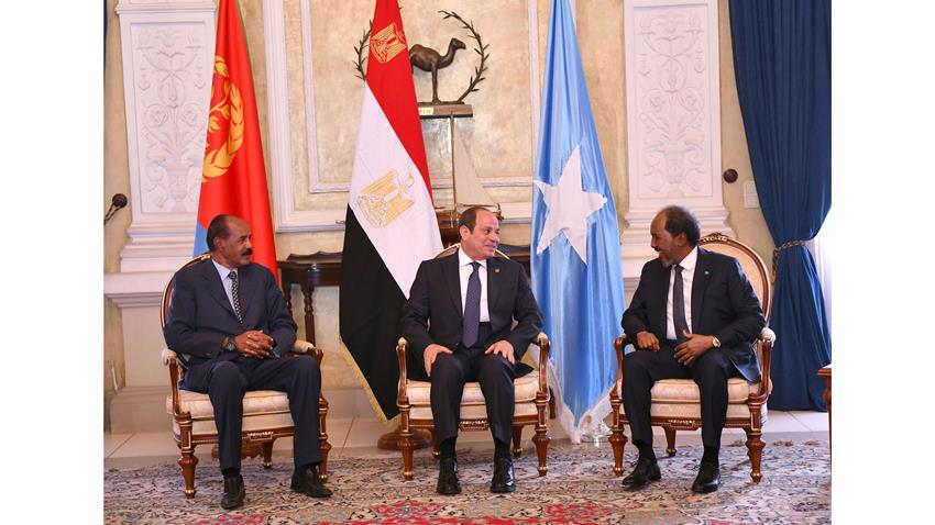 البيان المشترك لقمة مصرية إريترية صومالية