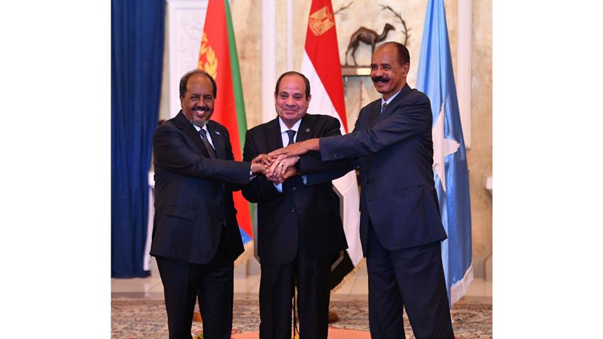 البيان المشترك للقمة المصرية الإريترية الصومالية