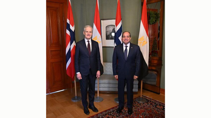 President El-Sisi Meets Prime Minister of Norway in Oslo