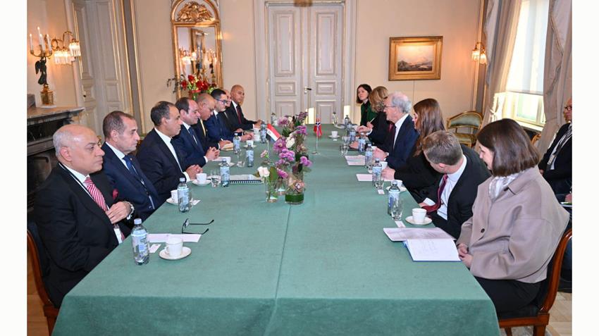 President El-Sisi Meets Prime Minister of Norway in Oslo