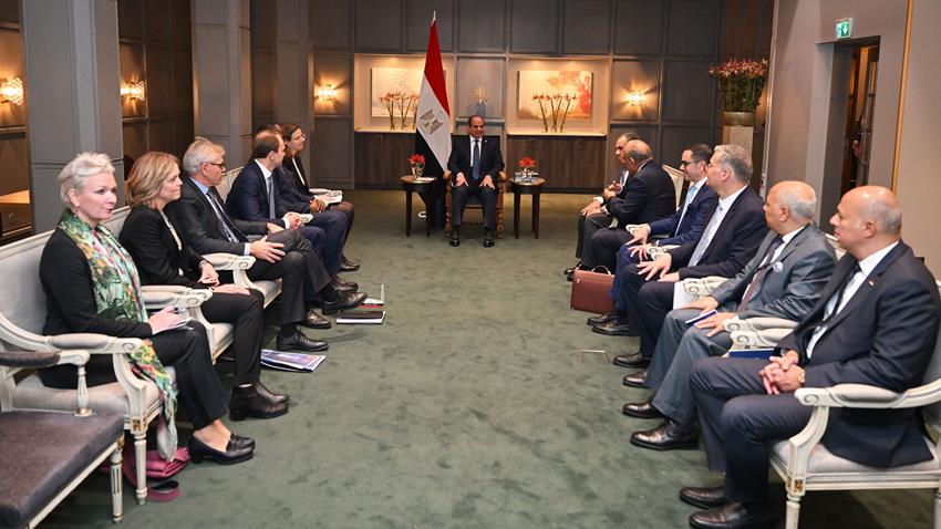 الرئيس يلتقي الرؤساء التنفيذيين لشركتي إمباور النرويجية للطاقة الجديدة وجولار النرويجية لتسييل الغاز