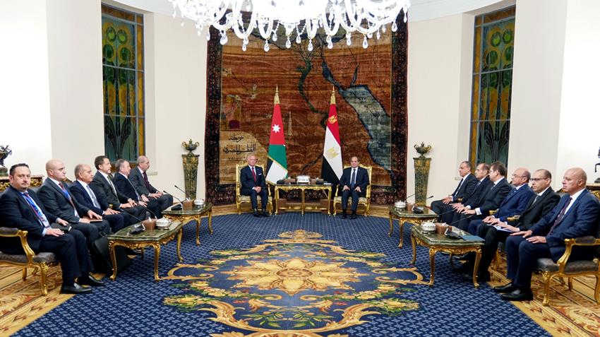 الرئيس عبد الفتاح السيسي يستقبل العاهل الأردني