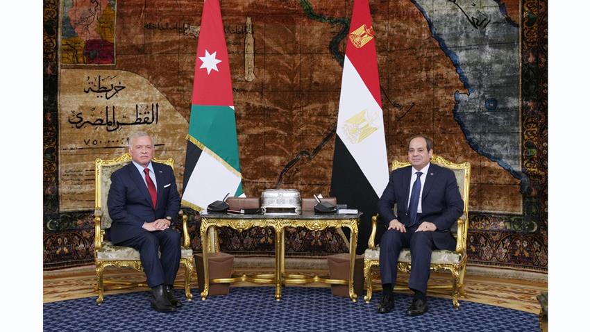 الرئيس عبد الفتاح السيسي يستقبل العاهل الأردني