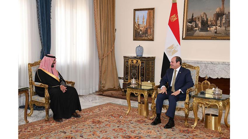 الرئيس عبد الفتاح السيسي يستقبل وزير الثقافة بالمملكة العربية السعودية