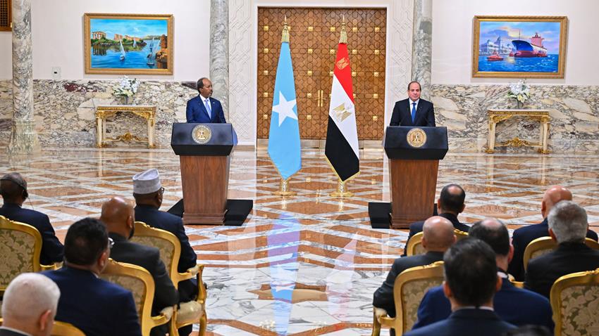 كلمة الرئيس عبد الفتاح السيسي خلال المؤتمر الصحفي المشترك مع رئيس جمهورية الصومال الفيدرالية