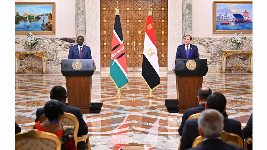 كلمة الرئيس عبد الفتاح السيسي خلال المؤتمر الصحفي المشترك مع رئيس جمهورية كينيا