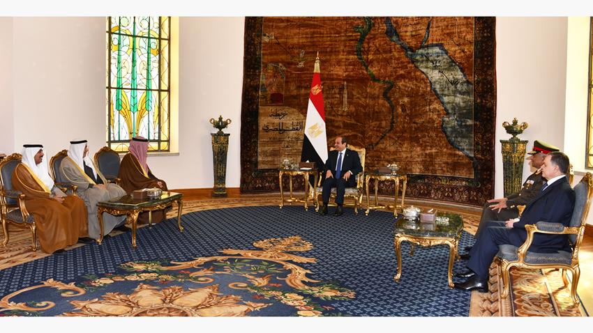 الرئيس عبد الفتاح السيسي يستقبل النائب الأول لرئيس مجلس الوزراء وزير الدفاع والداخلية بدولة الكويت