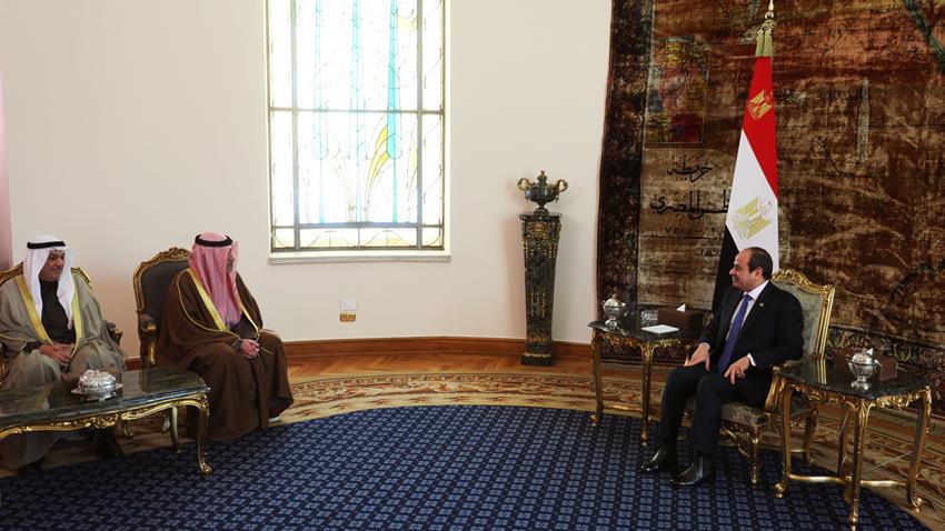 الرئيس عبد الفتاح السيسي يستقبل النائب الأول لرئيس مجلس الوزراء وزير الدفاع والداخلية بدولة الكويت