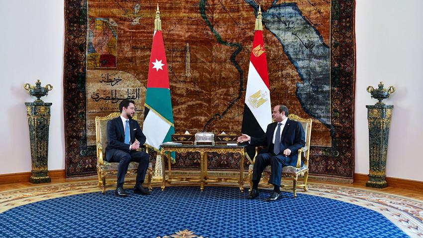 الرئيس عبد الفتاح السيسي يستقبل ولي عهد الأردن