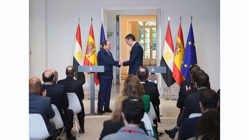 President El-Sisi's Speech at Joint Press Conference with Spain's Prime Minister Sánchez