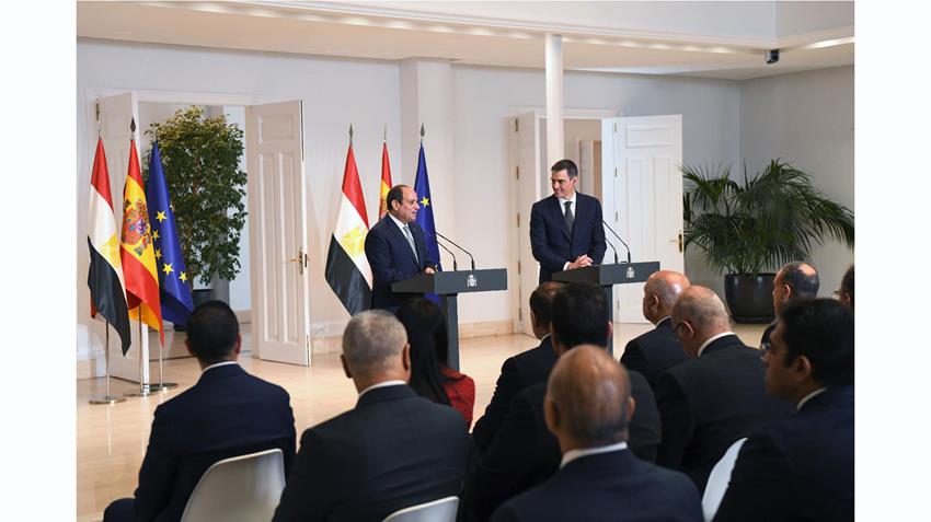 President El-Sisi's Speech at Joint Press Conference with Spain's Prime Minister Sánchez