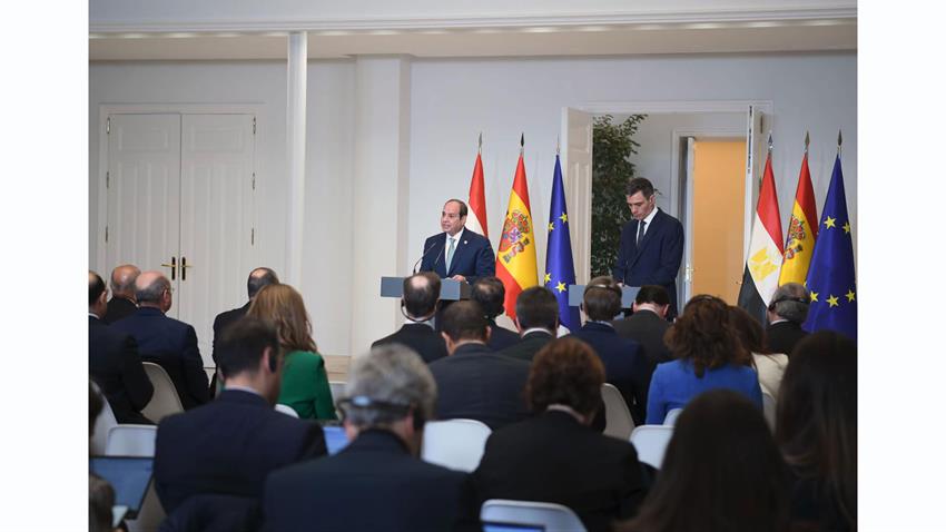 President El-Sisi's Speech at Joint Press Conference with Spain's Prime Minister Sánchez
