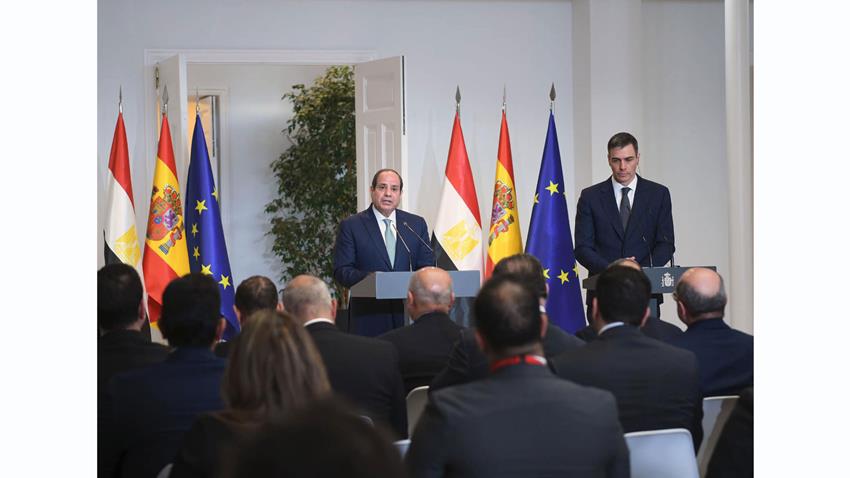 President El-Sisi's Speech at Joint Press Conference with Spain's Prime Minister Sánchez
