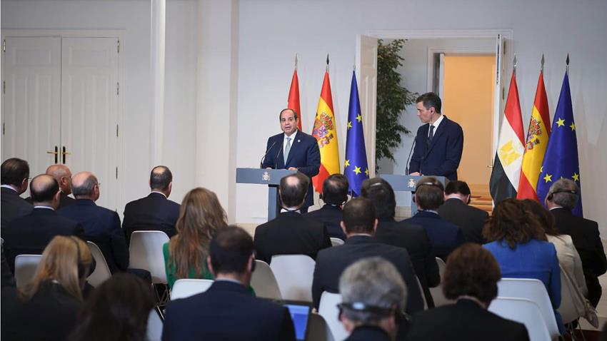 President El-Sisi's Speech at Joint Press Conference with Spain's Prime Minister Sánchez