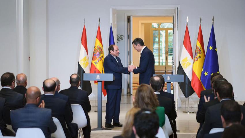 President El-Sisi's Speech at Joint Press Conference with Spain's Prime Minister Sánchez