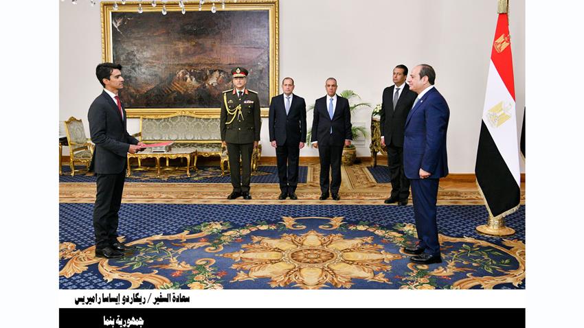 President El-Sisi Receives Credential Letters of 23 New Ambassadors