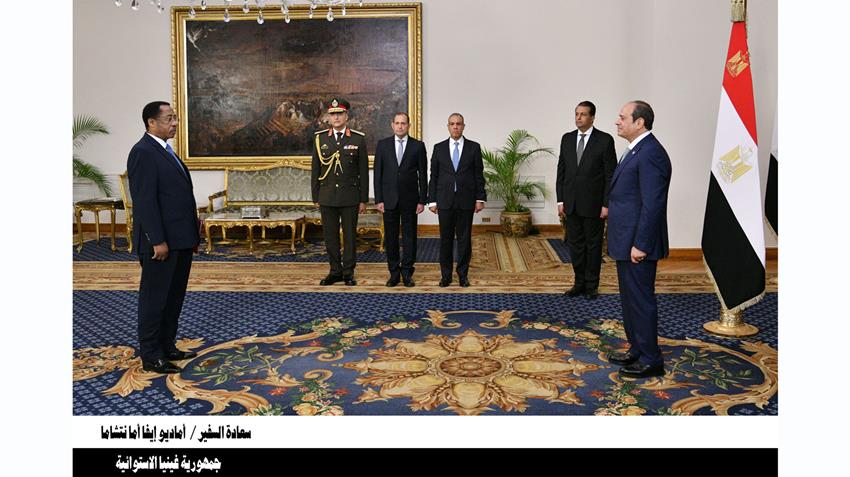 President El-Sisi Receives Credential Letters of 23 New Ambassadors