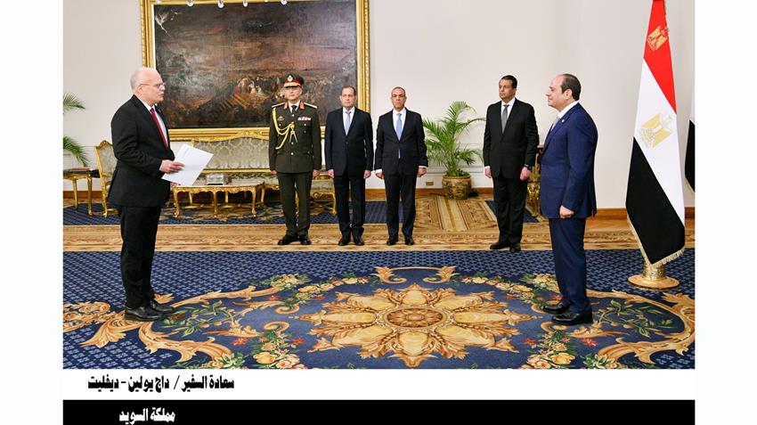 President El-Sisi Receives Credential Letters of 23 New Ambassadors