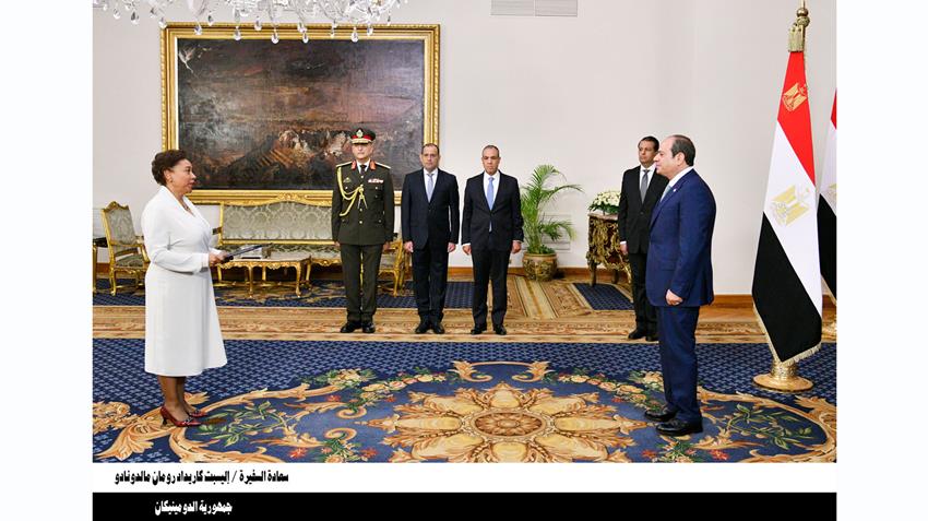 President El-Sisi Receives Credential Letters of 23 New Ambassadors