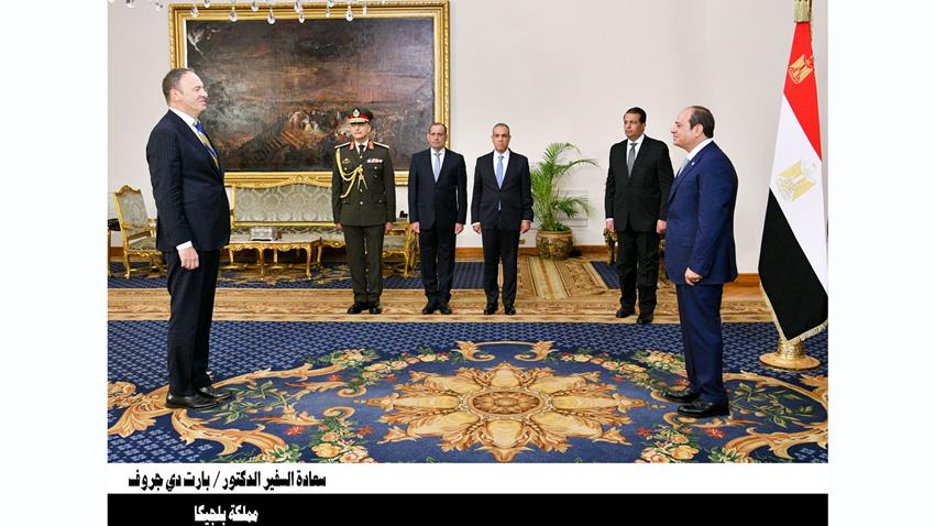 President El-Sisi Receives Credential Letters of 23 New Ambassadors