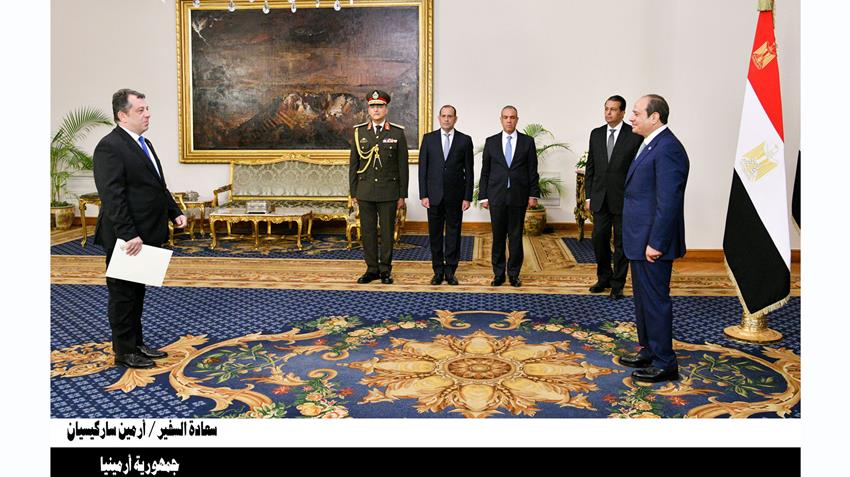 President El-Sisi Receives Credential Letters of 23 New Ambassadors