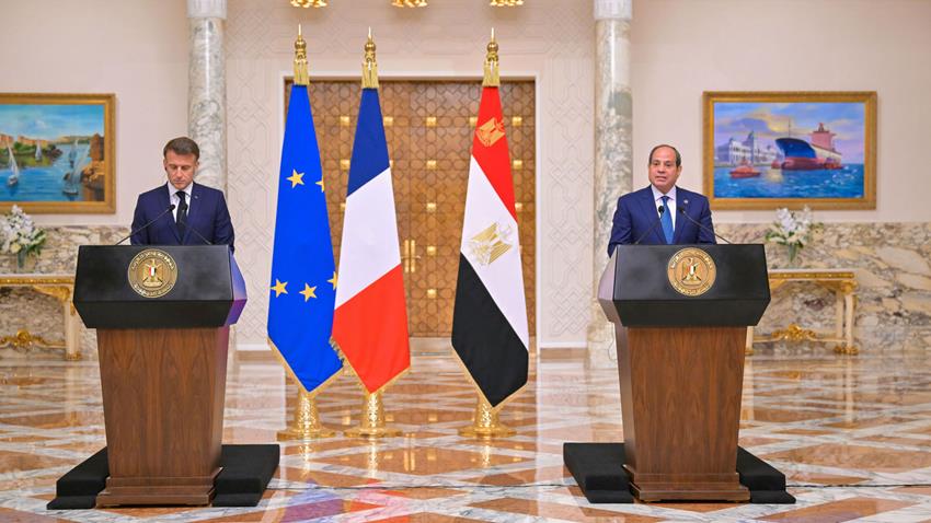 كلمة الرئيس عبد الفتاح السيسي خلال المؤتمر الصحفي المشترك مع رئيس الجمهورية الفرنسية