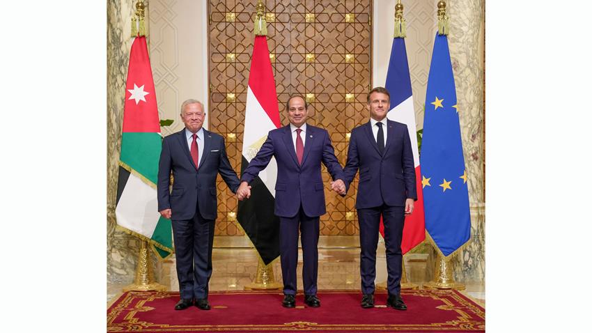 Communiqué conjoint à l’issue du Sommet tripartite égypto-jordano-française au Caire