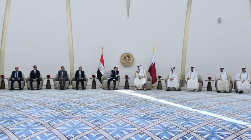 الرئيس السيسي يصل دولة قطر - جريدة الوطن اليوم