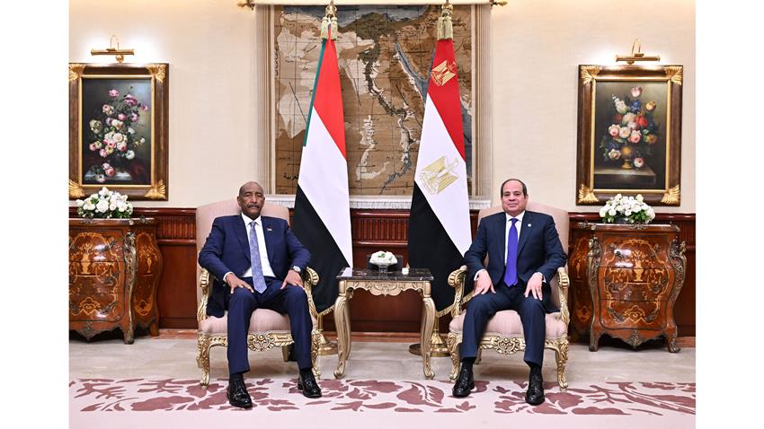 President El-Sisi Receives President of Sudan’s Sovereign Council General Al-Burhan